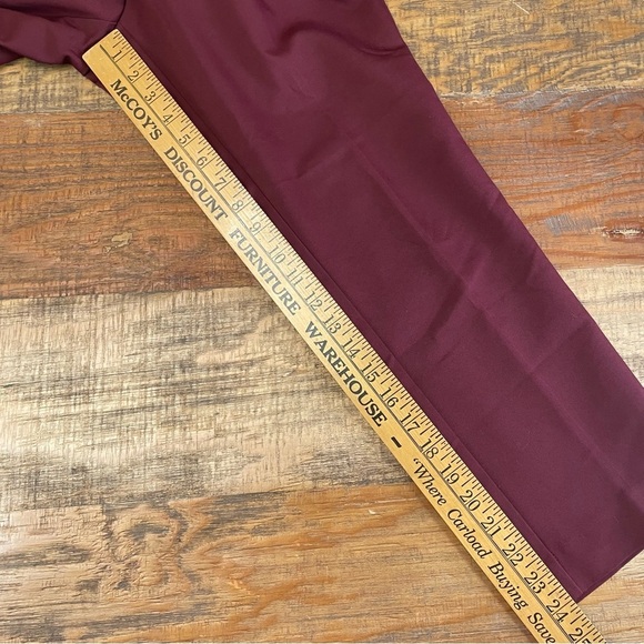 Ann Taylor Petite womens 4 Straight Leg Pants Curvy burgundy - Picture 6 of 10